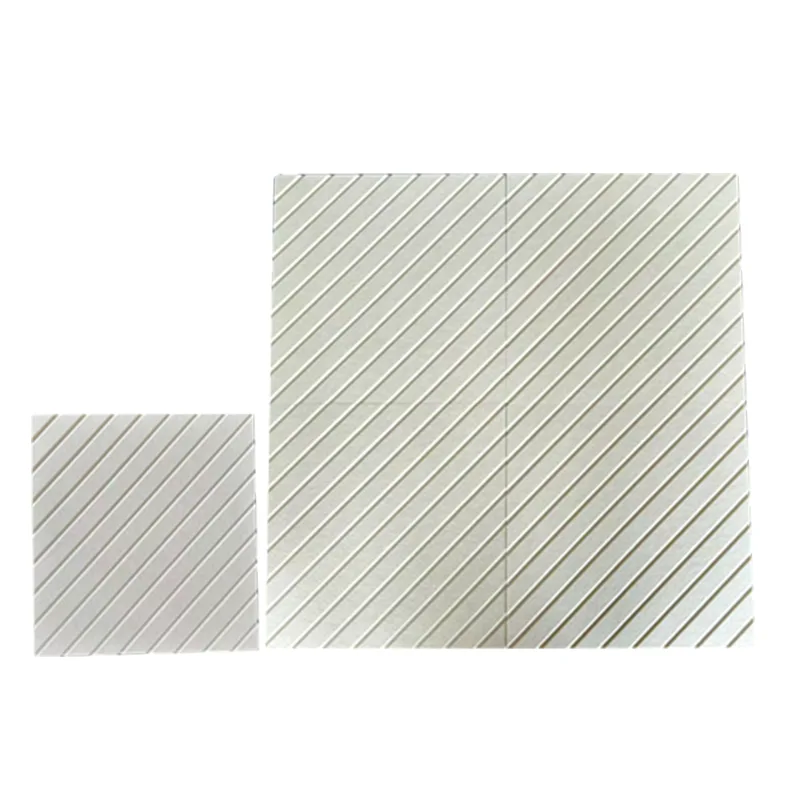 Smėlio spalvos V formos griovelių PET veltinio akustinė plokštė